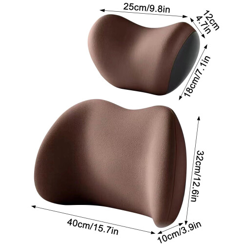 Memory Foam Bilhovedstøttesæt Sakura Pink 2