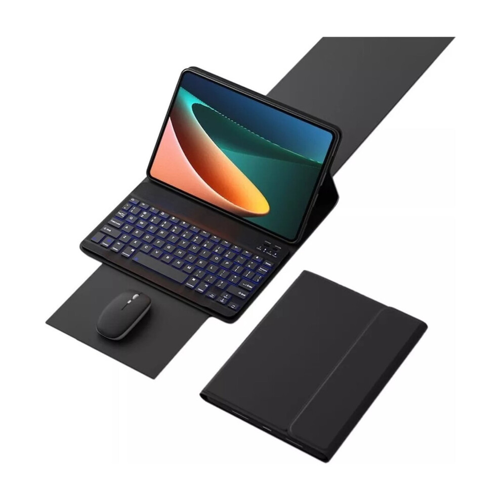 Galaxy Tab S9 Plus 12.4 Case With Illuminated Keyboard And Mouse - Perfect Compatible With Productivity And Entertainment 9329345389023
