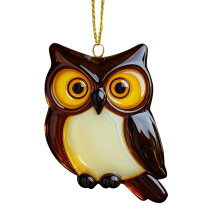 Ornement d'oiseaux en verre fusionné – Décoration suspendue réaliste, style mini acrylique, cadeau idéal pour les amoureux des oiseaux et pour