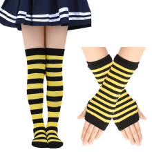 Kids Soccer Socks and Gloves Set Cotton Knee-High Tube
