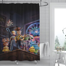 Rideau de douche Buzz l'Éclair 2 – Imperméable, 150 x 180 cm, Design intemporel, Installation facile