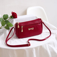 Dámska malá kabelka cez rameno, vintage PU kožená crossbody kabelka cez rameno, červená