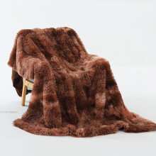 Plaid en fausse fourrure douce et moelleuse, format 1 place (80 x 120 cm), couverture de sieste double face en peluche pour canapé ou lit – Idée