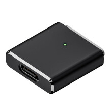 Replaceable for Magsafe3 Adapter Type-C Female to 5pin High Power Output 100w Adapter with Led for /Pro Black