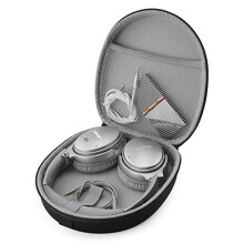 Étui de transport pour casque compatible avec Bose QC Ultra II/45/35II, 700, AE2w, SoundLink, SoundTrue – Sacoche de voyage rigide avec câble et