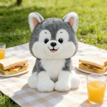 Sibirischer Husky Stofftier – Weiches Sitzplüschtier