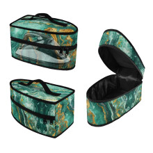 Green Marble Steam Iron Case – Waterproof, Portable Travel Organizer with Handle, Case Only