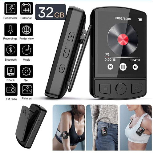 MP3Player32GB Bluetooth5.0HiFi1.8-inch Screen