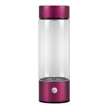 Générateur d'eau hydrogénée portable, bouteille en verre rechargeable USB, film SPE PEM 420 ml, haute teneur en borosilicate antioxydant, cadeau
