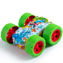 Doppelseitiges Reibungsauto – Flip Shock, Trägheitsantrieb, unter 5 – Geburtstagsgeschenk für Jungen und Mädchen – Geeignet für Kinder
