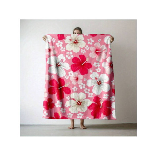 Flanneltæppe Tropiske Blomster 1 stk. 1