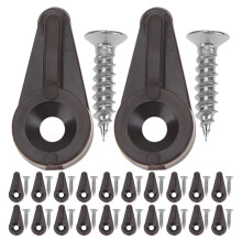 Pretyzoom 50Pcs Brown Glass Retainer Clips for Cabinet Doors Mirror Clamping and Secure Holding