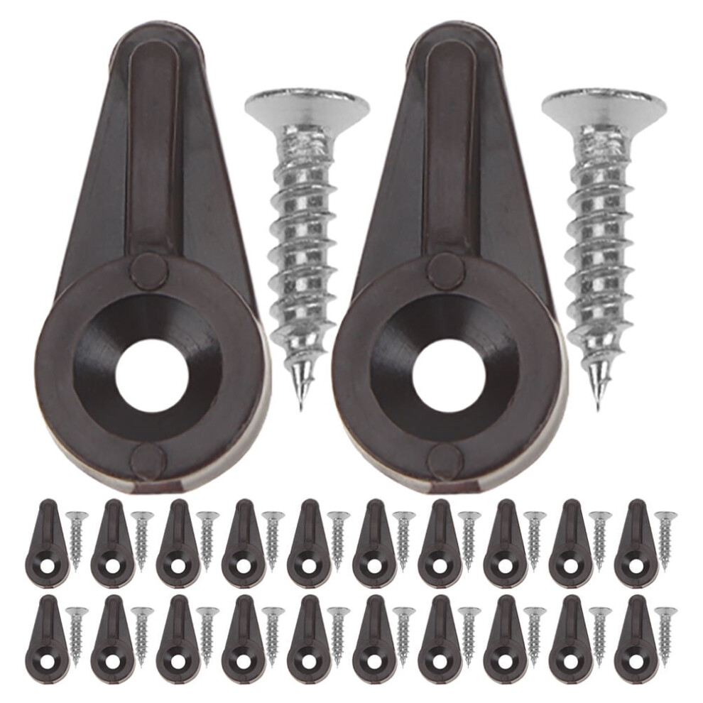 Pretyzoom 50Pcs Brown Glass Retainer Clips For Cabinet Doors Mirror Clamping And Secure Holding 9065194301228