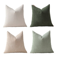 Ensemble de 4 taies d'oreiller 38 x 38 cm – 98 % coton, 2 % élasthanne, douces et respirantes, taille standard, hypoallergéniques, décoratives,