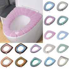 Housse de siège de toilette, ensemble de siège de toilette épais avec poignée, pour l'hiver, lavable, en maille, à moins de 10 $.
