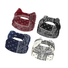 Bohemian Head Wraps for Women 4 pcs 5.31 inch wide black