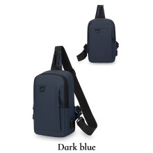 Vodotesná crossbody taška s USB nabíjaním a otvorom pre slúchadlá, náprsná taška s ochranou proti krádeži pre mužov/ženy –