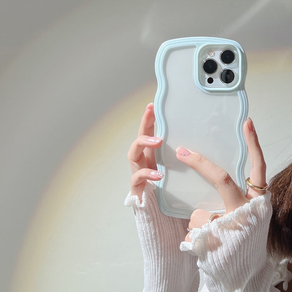 Cute Curly Wave Clear Tpu Case For Iphone 16 Pro Max – Soft, Shockproof Bumper 9170372338559