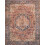 Layla Printed Oriental Distressed Red / Navy Area Rug 1