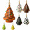 Orange soccer ball Christmas tree ornaments 1