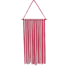 Organisateur de pinces à cheveux à moins de 5 $ – Support mural pour accessoires de cheveux, présentoir en tissu avec barre en bois, support