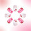 Valentine's Day Press-On Nails Short Square 24 Pcs 7