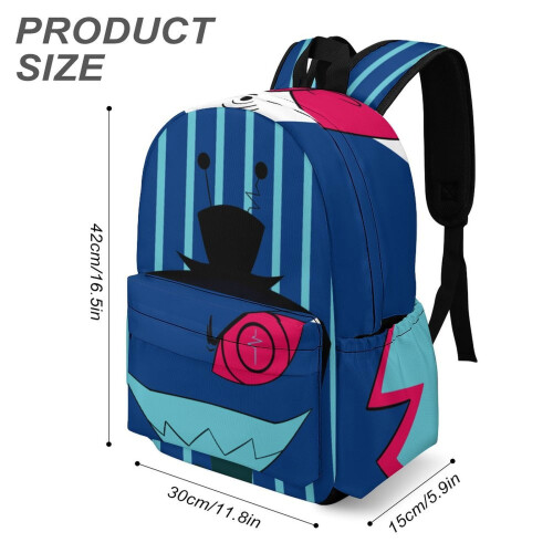Mochila Anime de 17 polegadas em tecido Oxford com estampa de desenho animado. 2