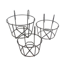 Iron Flower Pot Hanging Iron Holder Vase Wall Fence Hanger Balcony Garden Patio Planter Home Decor