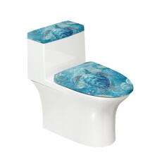 Ensemble de housses de siège de toilette à motif tortue, compatible avec toutes les formes de toilettes. Comprend 2 housses de siège de toilette