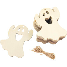 30 balení 4-palcových drevených výrezov s netopiermi, halloweenske nedokončené drevené remeslá s netopiermi, drevené závesné ozdoby s