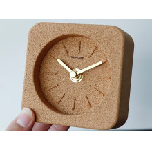 Cork Table Clock: Sahara Modern Clock Cork Material Silent Movement Table Clock - and Unpretentious - Ideal for Nordic and Minimalist