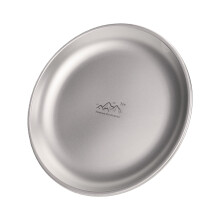 5.51" Portable Outdoor Camping Tableware, Ultralight Titanium Plate Dish Cookware for Backpacking Hiking Travelling Picnic BBQ