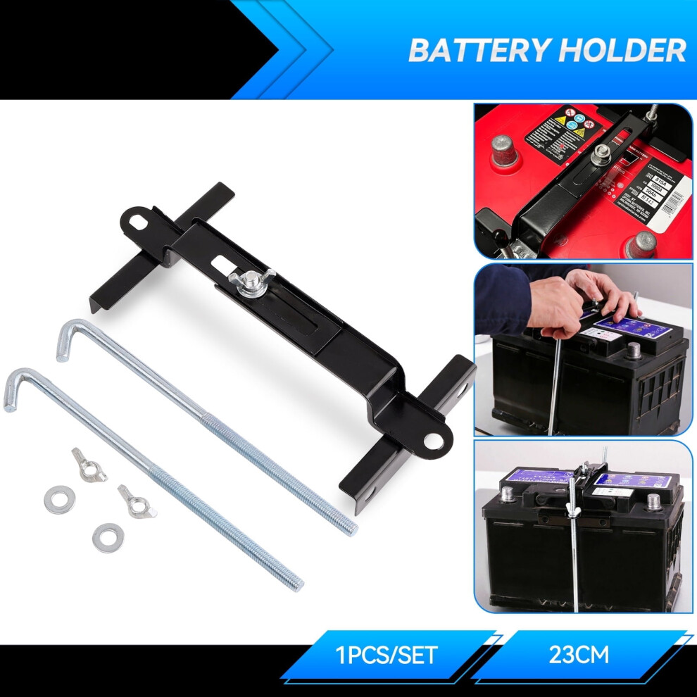 23Cm Car Adjustable Crossbar Storage Battery Hold Down Holder Bracket Rack Universal 9'' 9027700104105