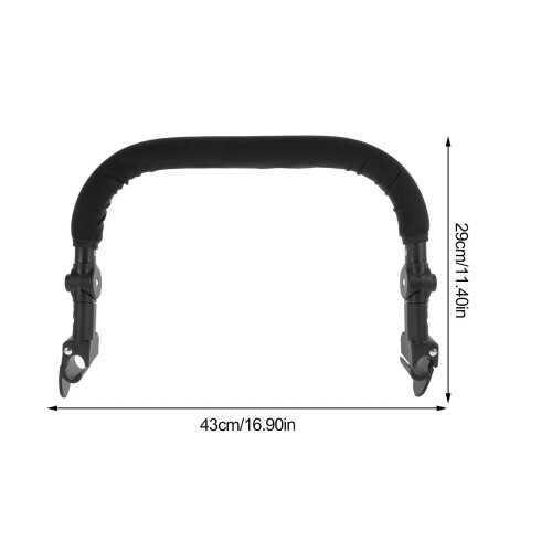 Universal Baby Stroller Handle Extension Black Sponge 1Set for Daily Use 1