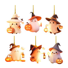 Halloweenske prívesky na auto, čarodejnícky klobúk, ozdoba na auto, halloweenska ozdoba, roztomilý duch, tekvica, prívesok na auto,