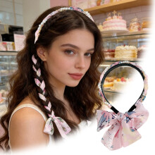 Retro Satin Hair Bands Adjustable Knotted Cross Headbands