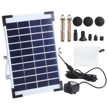 Bomba submersível solar de baixo consumo energético, construção durável e anti-entupimento, operação silenciosa, à prova d'água e com