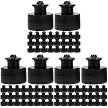 150Pcs Black Reusable Bottle Caps Leak-Proof Sealing Water Bottle Lids