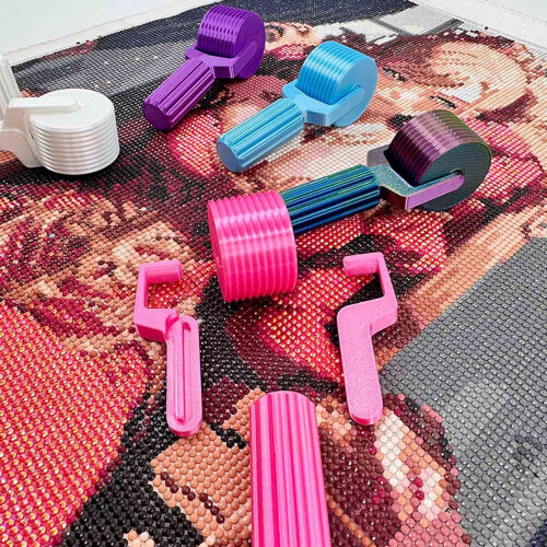 Εργαλείο ρολού ζωγραφικής 3D με διαμάντια, αποσπώμενο με εύκολη λαβή, 1 τεμάχιο 2