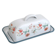 Butter Dish with Cover Applicable to Workbench Metal Container Retro Dishes