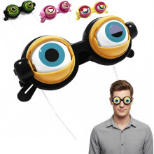 Funny Props Glasses | Crazy Eyes Blinking Winking Googly Eye Glasses for Party & Christmas Gag Gifts
