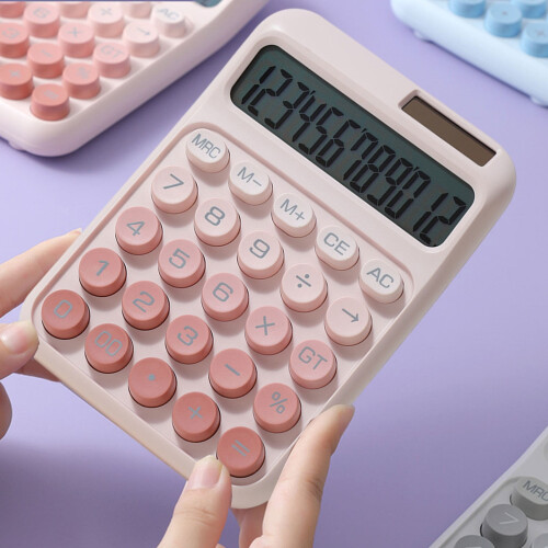 Desktop Calculator Large LCD Dual Power Standard Function 1