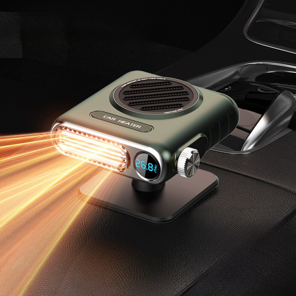 12V Portable Car Heater With Lcd And 360 Rotatable Fan 974856163892