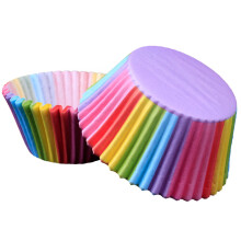 100 Pack Rainbow Cupcake Liners Cupcake Baking Cups Standard Size Rainbow Liners for Birthday Party Candy Cake Decorations Supplies