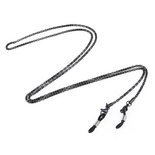 Eyeglass Sunglasses Chain Black Stainless Steel 1 Pack