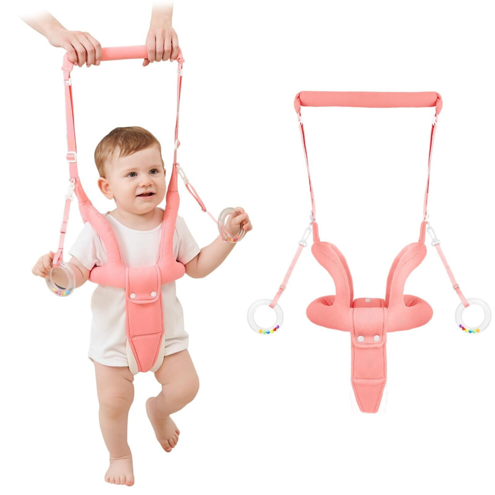 Baby Walking Helper Harness For 8-16 Months – Handheld Toddler Walker Assistant Belt, Standing & Walking Support (Gray) Gray