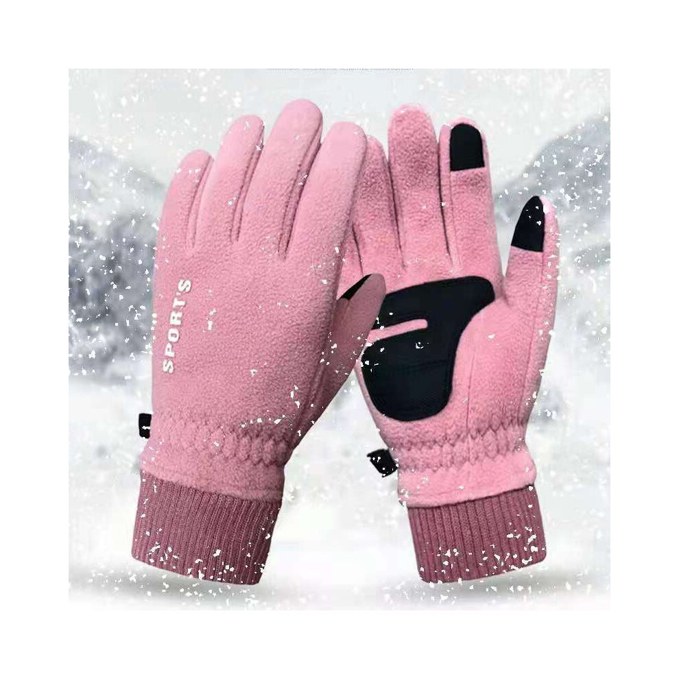 Polar Fleece Thermal Gloves Waterproof Windproof Black 939152721559