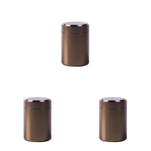 3PCS Airtight Smell-Proof Tea/Coffee Containers, Aluminum Canisters with Lids, Multipurpose for Spices, Herbs, Loose Tea, Dry Food—Compatible with