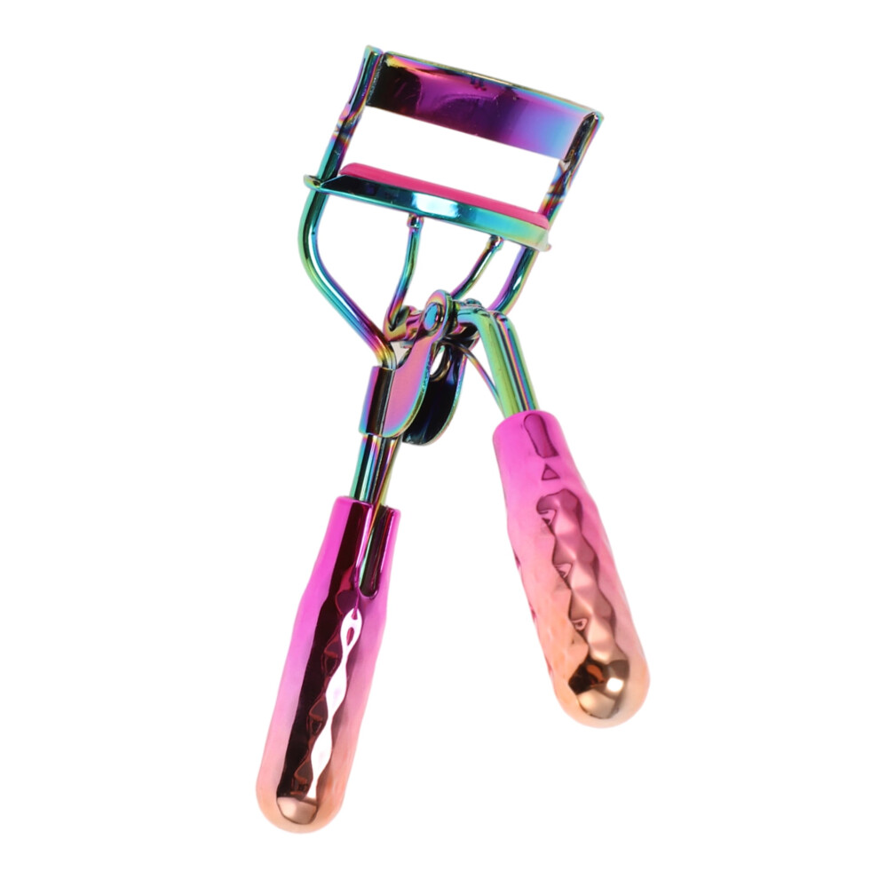Red Women Handle Eyelash Curler For Beauty Parlor Business Travel Wedding Rose Stainless Steel Plastic