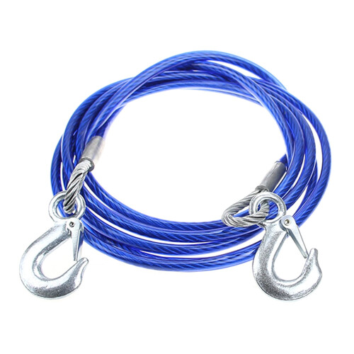 Trailer Tow Rope with Hook 4m or 5m Heavy Duty 3/5/7 Ton